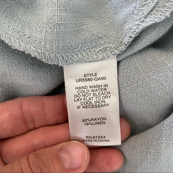 One Clothing Los Angeles Sage Green Smocked Button Down Midi Dress Size L - Picture 11 of 11